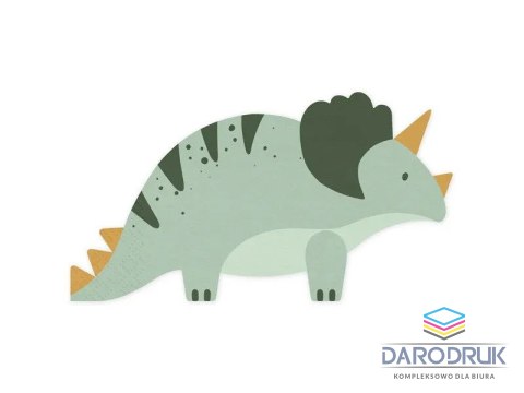 Partydeco Serwetki Triceratops, 18x10 cm, mix mix nadruk papier Partydeco (SPK35)