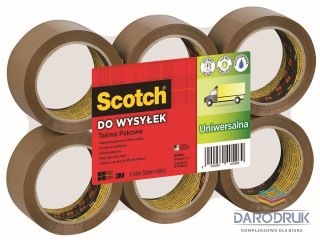 Scotch Taśma pakowa 48x66 [mm x m] brązowa Scotch (371)