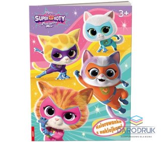 Ameet Książka dla dzieci Disney superkoty. Kolorowanka z Naklejkami Ameet (NA-9136)
