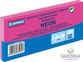 Donau Notes samoprzylepny (karteczki) Neon różowy 300k [mm:] 51x38 Donau (7585011-16)