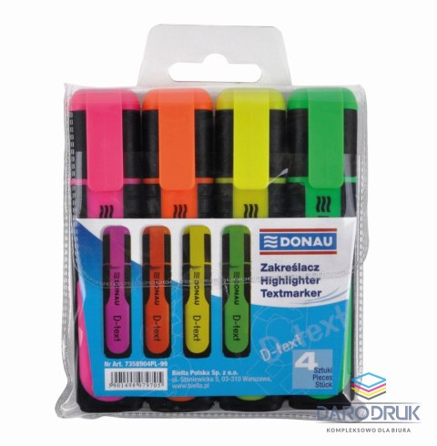 Donau Zakreślacz D-Text wkład mix 1,0-5,0mm Donau (7358904PL-99)