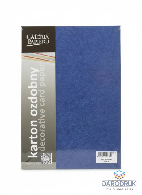 Galeria Papieru Papier ozdobny (wizytówkowy) A4 flash granatowy 200g Galeria Papieru (205404)