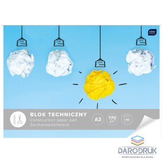 Interdruk Blok techniczny A3 biały 170g 10k Interdruk (BLTA3)