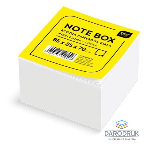 Interdruk Kostka papierowa biały [mm:] 85x85x 70 Interdruk (KOSPAPNK7)