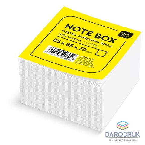 Interdruk Kostka papierowa biały [mm:] 85x85x 70 Interdruk (KOSPAPNK7)