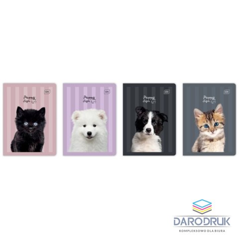 Interdruk Zeszyt A5 PUPPY SIGN 32k. 70g linia kolor Interdruk