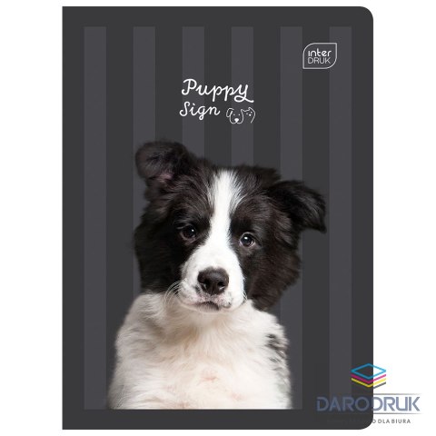 Interdruk Zeszyt A5 PUPPY SIGN 32k. 70g linia kolor Interdruk