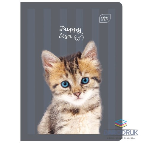 Interdruk Zeszyt A5 PUPPY SIGN 32k. 70g linia kolor Interdruk