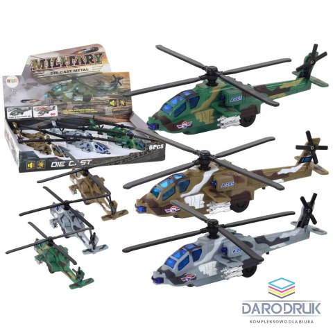 Lean Helikopter Wojskowy Śmigłowiec Militarny Aluminiowy Mix Dźwięk Światła Lean (16530)