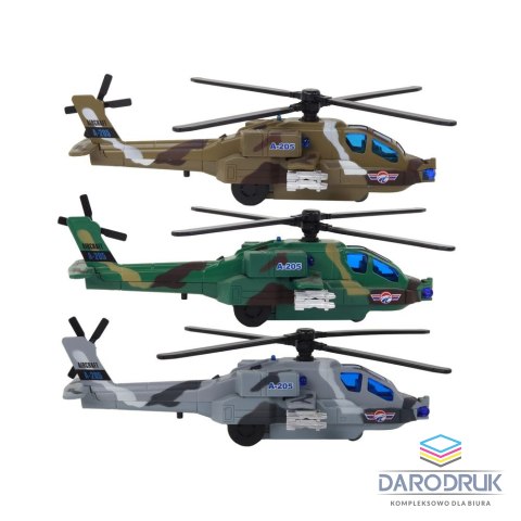Lean Helikopter Wojskowy Śmigłowiec Militarny Aluminiowy Mix Dźwięk Światła Lean (16530)