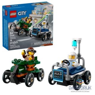 Lego Klocki konstrukcyjne City Zestaw wyścigówek: samolot kontra łóżko szpitalne Lego (60459)