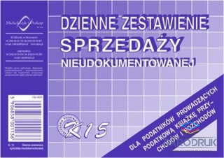 Michalczyk i Prokop Druk offsetowy A6 DZIENNE ZEST SPRZED NIEUD. K15 50k. Michalczyk i Prokop (K-15)