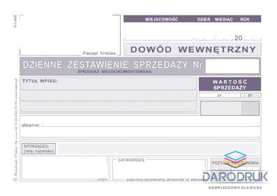 Michalczyk i Prokop Druk offsetowy A6 DZIENNE ZEST SPRZED NIEUD. K15 50k. Michalczyk i Prokop (K-15)