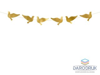 Partydeco Girlanda Gołębie złote, 86cm Partydeco (GL13-019M)