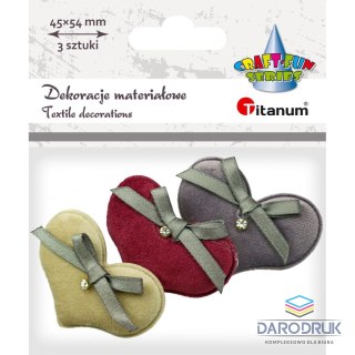 Titanum Ozdoba materiałowa Craft-Fun Series serca Titanum (BY034)