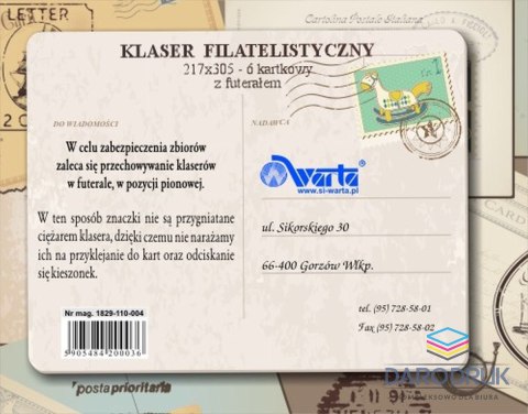 Warta Klaser filatelistyczny [mm:] 215x305 Warta (1829-110-004)