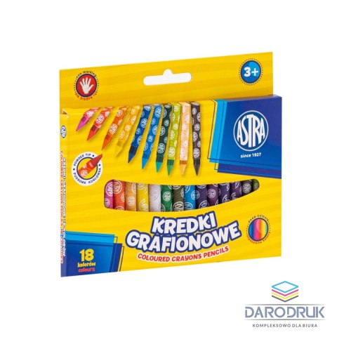 Astra Kredki świecowe GRAFIONOWE 18 kol. Astra (316023901)