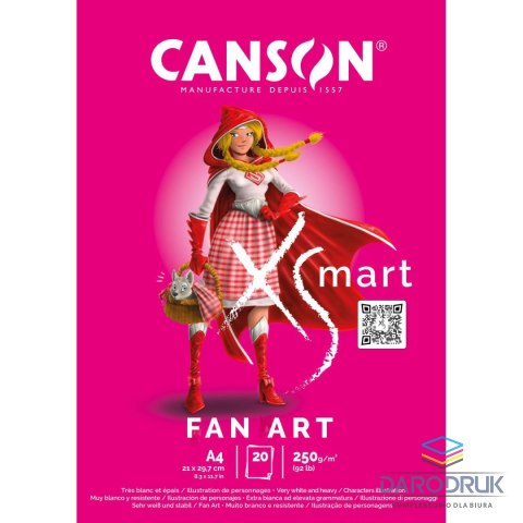 Canson Blok artystyczny XSmart Manga A4 250g 20k Canson (32250P001)