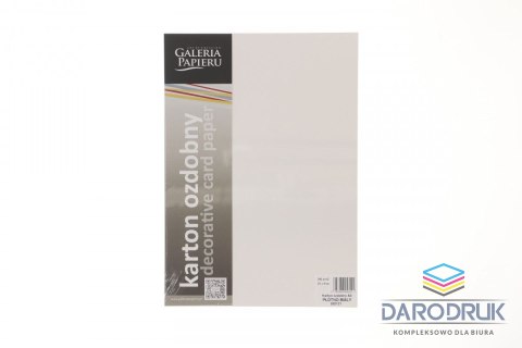 Galeria Papieru Papier ozdobny (wizytówkowy) A4 płótno białe biały 240g Galeria Papieru (202121)