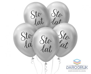 Godan Balon gumowy Sto Lat, platynowe srebrne mix 12cal Godan (GZ-SSL5)