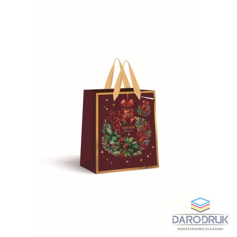 Interdruk Torba prezentowa BURGUNDY BOŻE NARODZENIE [mm:] 330x460x 130 Interdruk (190G)