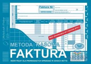 Michalczyk i Prokop Druk samokopiujący A5 Faktura - metoda kasowa wzór pełny dla prowadzących sprzedaż w cenach netto 80k. Michalczyk i Prokop (151-