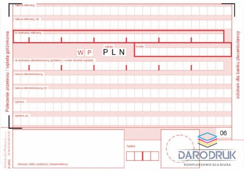 Michalczyk i Prokop Druk samokopiujący A6 Polecenie przelewu/wpłata gotówkowa 2-odc. 80k. Michalczyk i Prokop (449-5M)