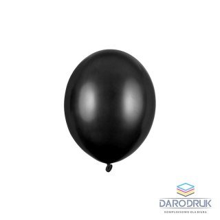 Partydeco Balon gumowy metalizowany 100 szt czarny 12cal Partydeco