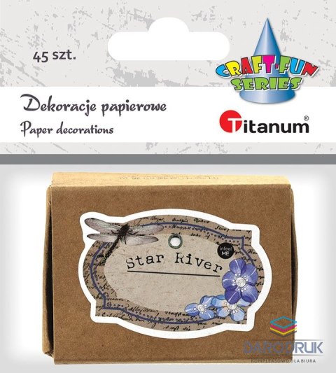 Titanum Ozdoba papierowa Craft-Fun Series etykiety w pudełku Titanum (24XQ0501-17)