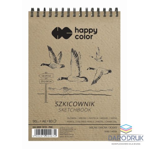 Gdd Blok artystyczny Happy Color szkicownik A6 90g 80k Gdd (HA 3809 1015-P80)