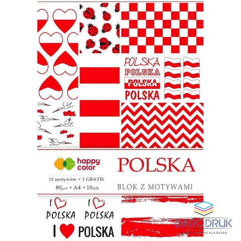Happy Color Zeszyt papierów kolorowych A4 80g 10k Happy Color (HA 3808 2030-PL)