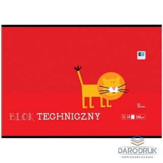 Interdruk Blok techniczny B&B KIDS A4 białe 240g 10k Interdruk (BLTBB)