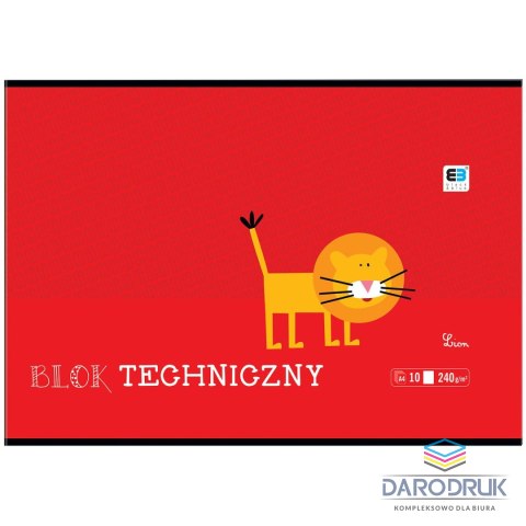 Interdruk Blok techniczny B&B KIDS A4 białe 240g 10k Interdruk (BLTBB)