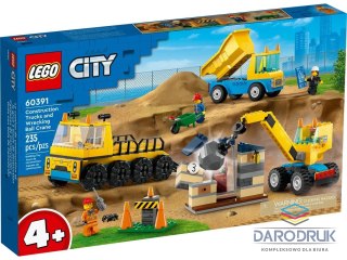 Lego Klocki konstrukcyjne City Pojazdy budowlane i kule do wyburzania Lego (60391)