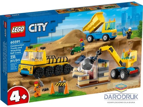 Lego Klocki konstrukcyjne City Pojazdy budowlane i kule do wyburzania Lego (60391)