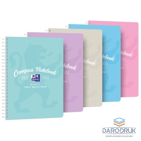 Oxford Notes (notatnik) B5+ Campus Pastel 80k. krata Oxford (400160107)