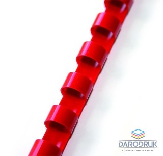 Argo Grzbiety do bindowania plastikowe 8 mm czerwone