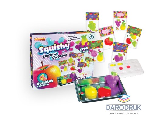 Dumel Zestaw kreatywny dla dzieci SQUISHY-ZESTAW OWOCÓW Dumel (DD30602)