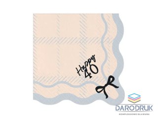 Partydeco Serwetki Happy 40 mix papier [mm:] 330x330 Partydeco (SP33-102-40)