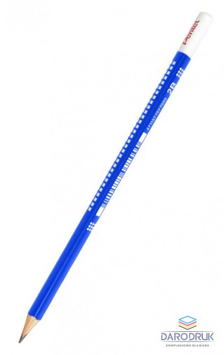Pentel Ołówek trójkątny drewniany 2B Pentel (CB60T-2B)