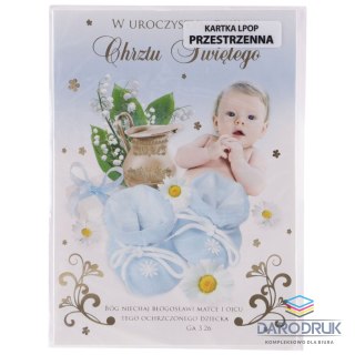 Pol-mak Kartka składana CHRZEST [mm:] 140x190 Pol-mak (LPOP KOM)