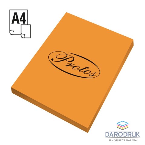 Protos Papier kolorowy A4 pomarańczowy 50k. 160g Protos