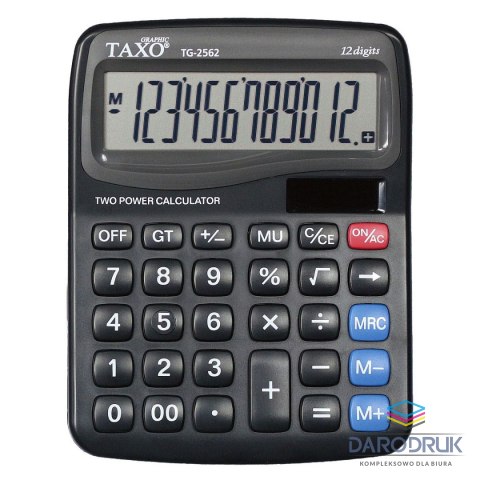 Taxo Graphic Kalkulator na biurko TG-2562 czarny Taxo Graphic 12-pozycyjny