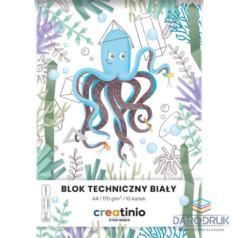 Top 2000 Blok techniczny Creatinio A4 biały 170g 10k Top 2000 (400176667)
