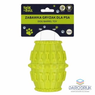 Trik Roll Gadżet Zabawka dla psa Gryzak smaczek 11,5cm limonkowy Trik Roll (560864)