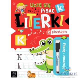 Aksjomat Książka dla dzieci Piszę i zmazuję. Uczę się pisać literki z pisakiem Aksjomat