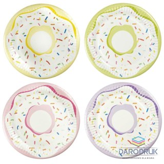 Arpex Talerz jednorazowy pączki papier śr. 180mm 8 szt Arpex (D6042F)