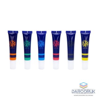 Astra Farba do malowania na szkle Farby do tworzenia naklejek żelowych zest. 6 x 15ml kolor: różne 6ml 6 kolor. Astra (301122015)