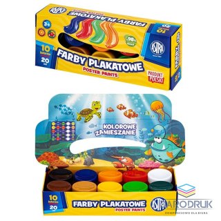 Astra Farby plakatowe kolor: mix 20ml 10 kolor. Astra (301123044)