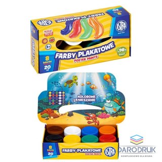 Astra Farby plakatowe kolor: mix 20ml 8 kolor. Astra (301123041)